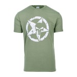 T-SHIRT MILITARE PUNISHER STAR VERDE FOSTEX T-SHIRT MILITARE PUNISHER STAR VERDE FOSTEX