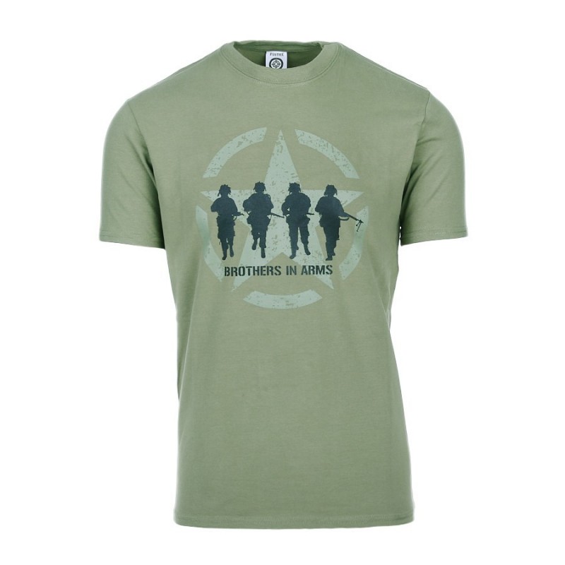 BROTHERS IN ARMS MILITARY T-SHIRT GREEN FOSTEX BROTHERS IN ARMS MILITARY T-SHIRT GREEN FOSTEX