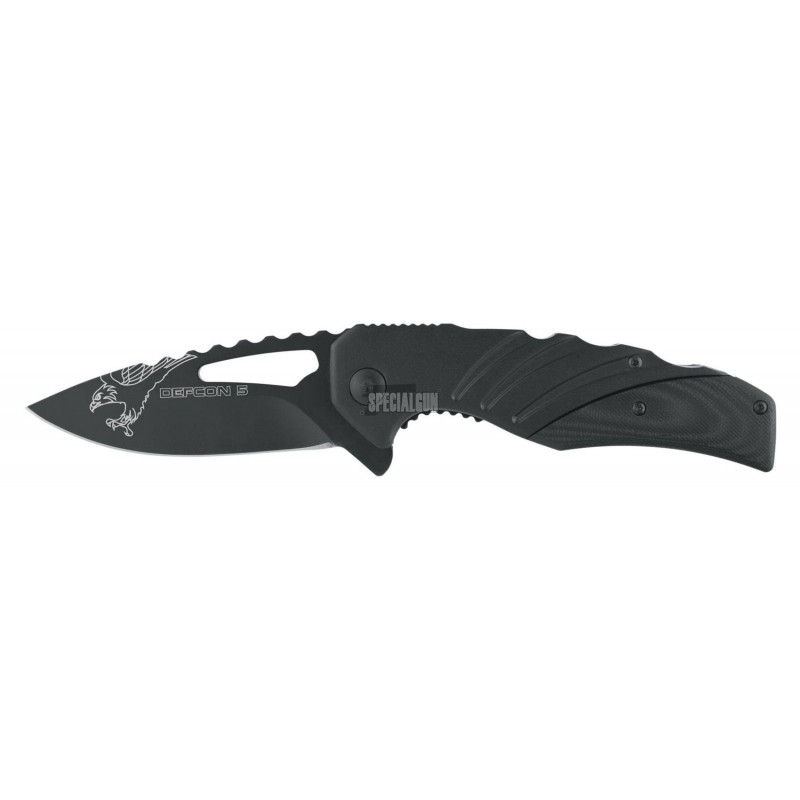 COLTELLO TATTICO DELTA RICHIUDIBILE DEFCON 5 NERO COLTELLO TATTICO DELTA RICHIUDIBILE DEFCON 5 NERO