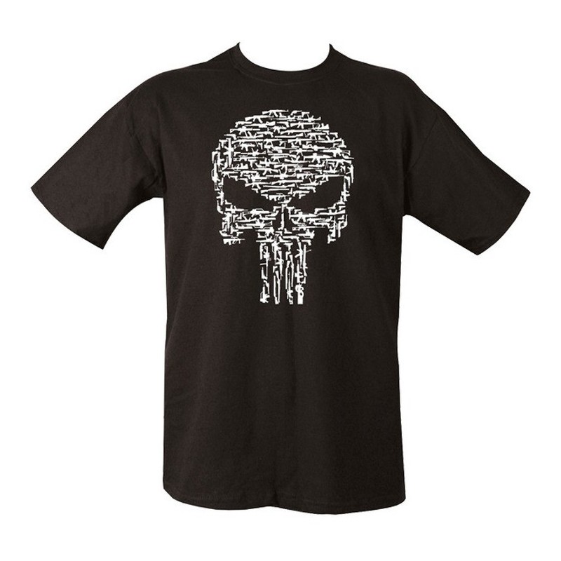 PUNISHER GUNS MILITARY T-SHIRT BLACK