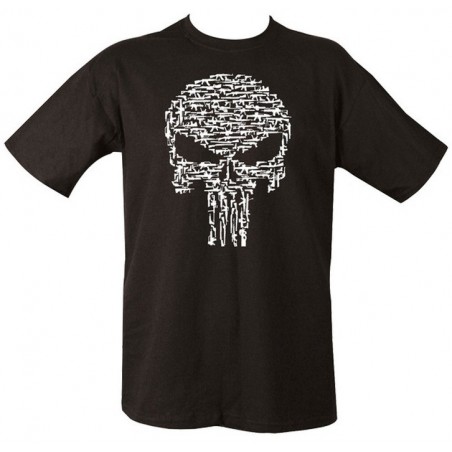 PUNISHER GUNS MILITARY T-SHIRT BLACK