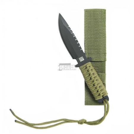 CUCHILLO RECON 7" PARACORD HOJA FIJA 18.5 cm 101 INC VERDE