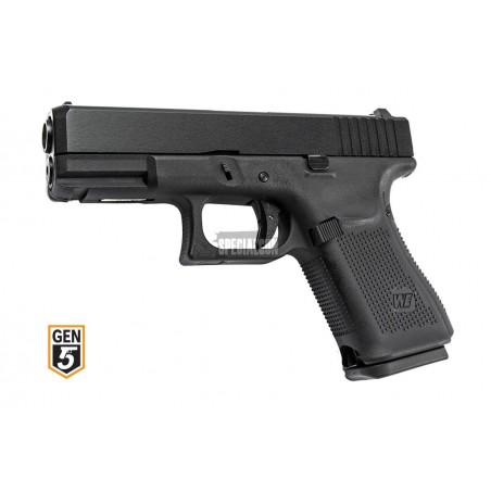 G19 GEN 5 GAS METAL BLOWBACK WE BLACK