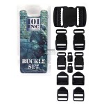 SET FIBBIE IN PLASTICA PER BUFFETTERIA TACTICAL VEST ZAINI 101INC NERO