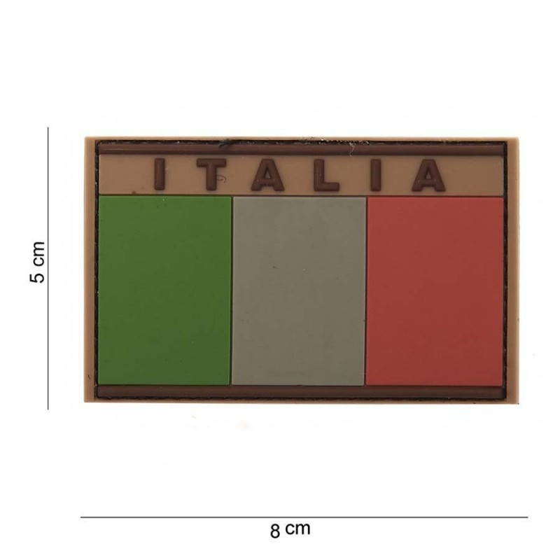 PATCH IN GOMMA 3D PVC BANDIERA ITALIANA DESERT PATCH IN GOMMA 3D PVC BANDIERA ITALIANA DESERT