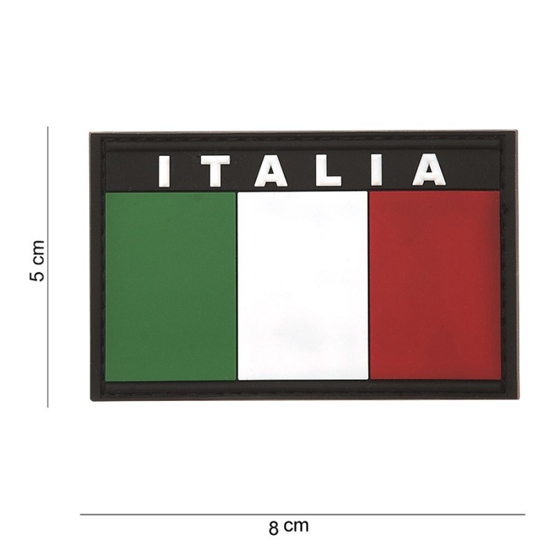 PARCHE DE CAUCHO PVC 3D BANDERA ITALIANA