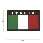 PARCHE DE CAUCHO PVC 3D BANDERA ITALIANA