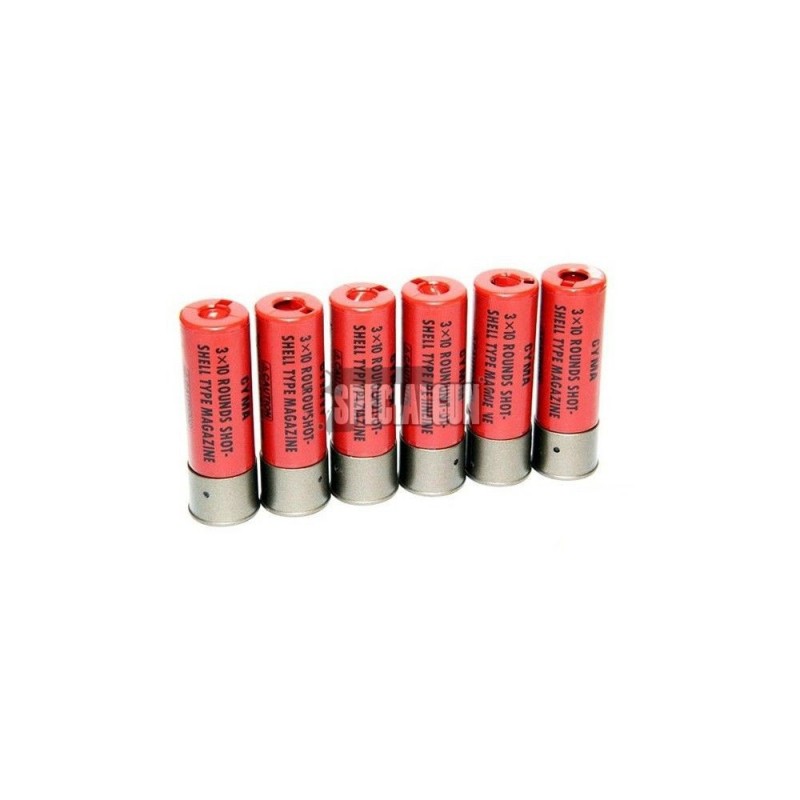 6 BOSSOLI PER FUCILE A POMPA ROSSI 6 BOSSOLI PER FUCILE A POMPA ROSSI