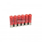 6 RED SHOTGUN SHELLS 6 RED SHOTGUN SHELLS
