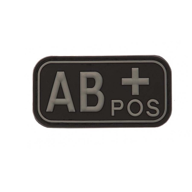 PATCH IN GOMMA 3D PVC GRUPPO SANGUIGNO AB+ POS NERO PATCH IN GOMMA 3D PVC GRUPPO SANGUIGNO AB+ POS NERO
