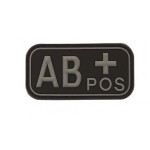 PATCH IN GOMMA 3D PVC GRUPPO SANGUIGNO AB+ POS NERO PATCH IN GOMMA 3D PVC GRUPPO SANGUIGNO AB+ POS NERO