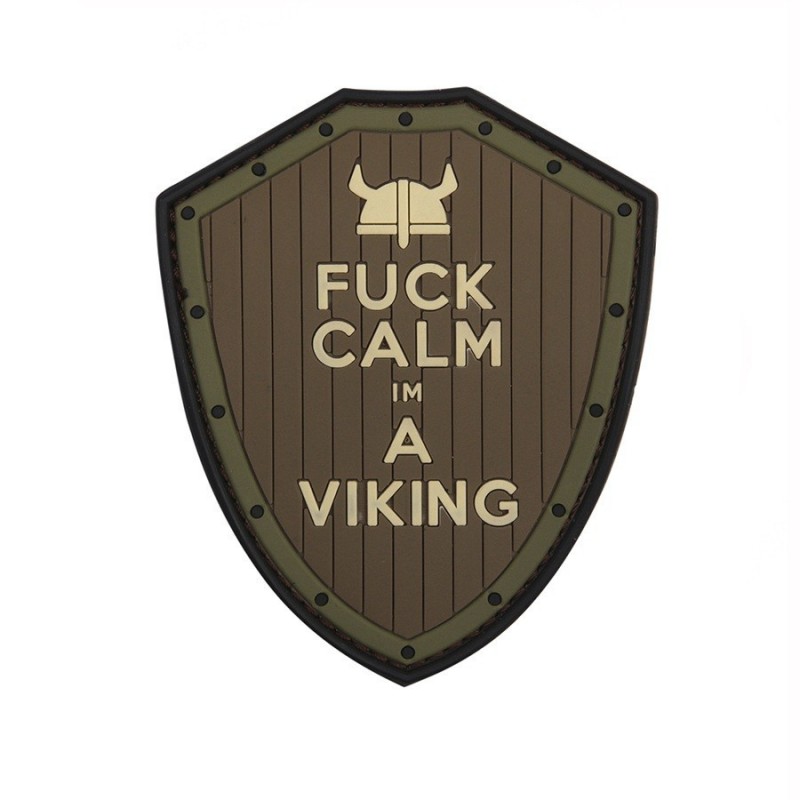 3D PVC RUBBER PATCH FUCK CALM IM A VIKING 3D PVC RUBBER PATCH FUCK CALM IM A VIKING