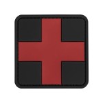 PATCH IN GOMMA PVC CROCE MEDICA ROSSA/NERO PATCH IN GOMMA PVC CROCE MEDICA ROSSA/NERO