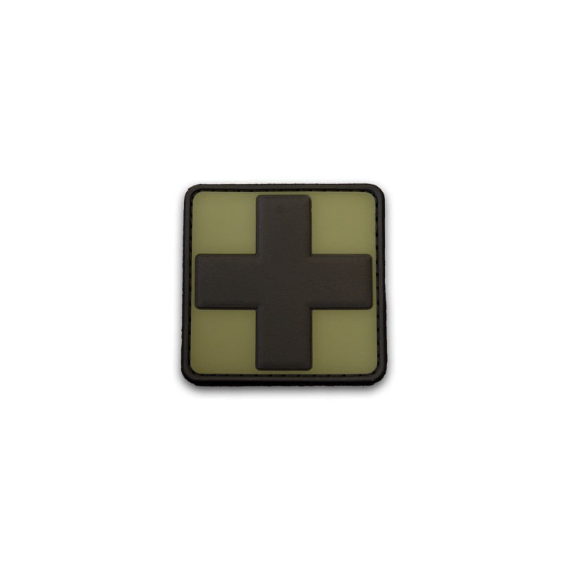 PVC RUBBER PATCH MEDICAL CROSS GREEN