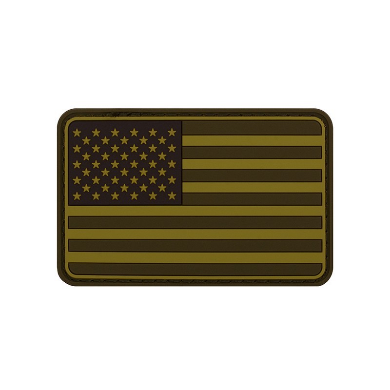 PVC RUBBER PATCH USA FLAG GREEN PVC RUBBER PATCH USA FLAG GREEN