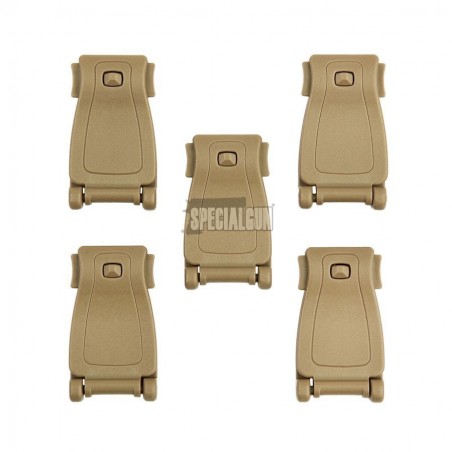 MOLLE CLIP WEBBING IN ABS 5 pz 101INC TAN