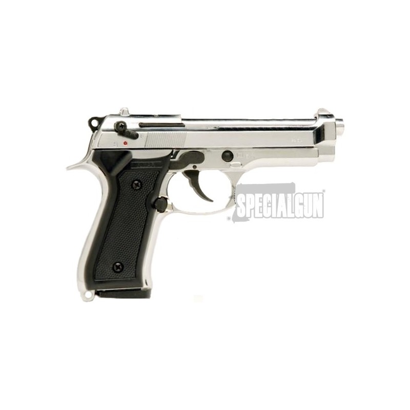 PISTOLA A SALVE 92 CAL.9 BRUNI NICKEL PISTOLA A SALVE 92 CAL.9 BRUNI NICKEL
