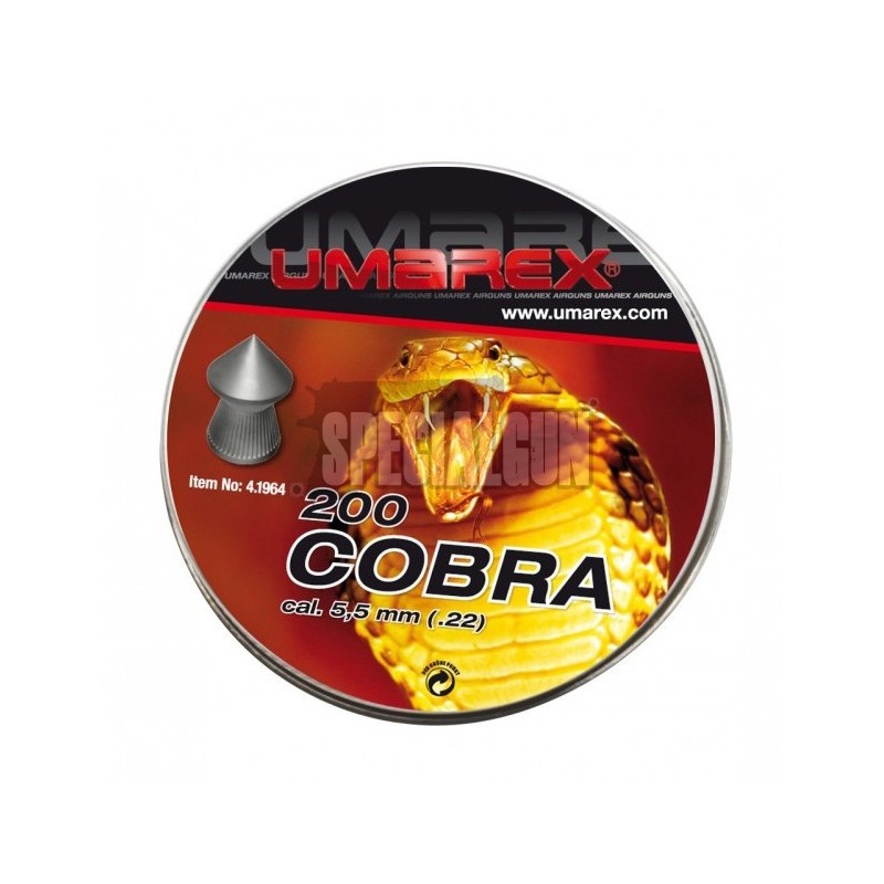 UMAREX Perdigones CAL 5.5 COBRA 1.02 g 200 unid UMAREX Perdigones CAL 5.5 COBRA 1.02 g 200 unid