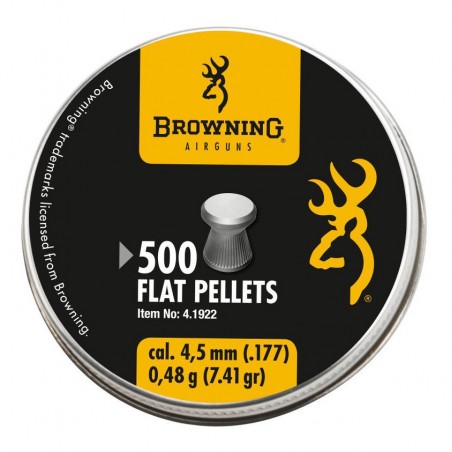 BROWNING CAL.4,5 FLAT 0,48 gr pellets 500 unid