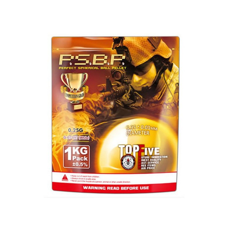BALLS 0.25 gr. 1kg bag G&G WHITE BALLS 0.25 gr. 1kg bag G&G WHITE