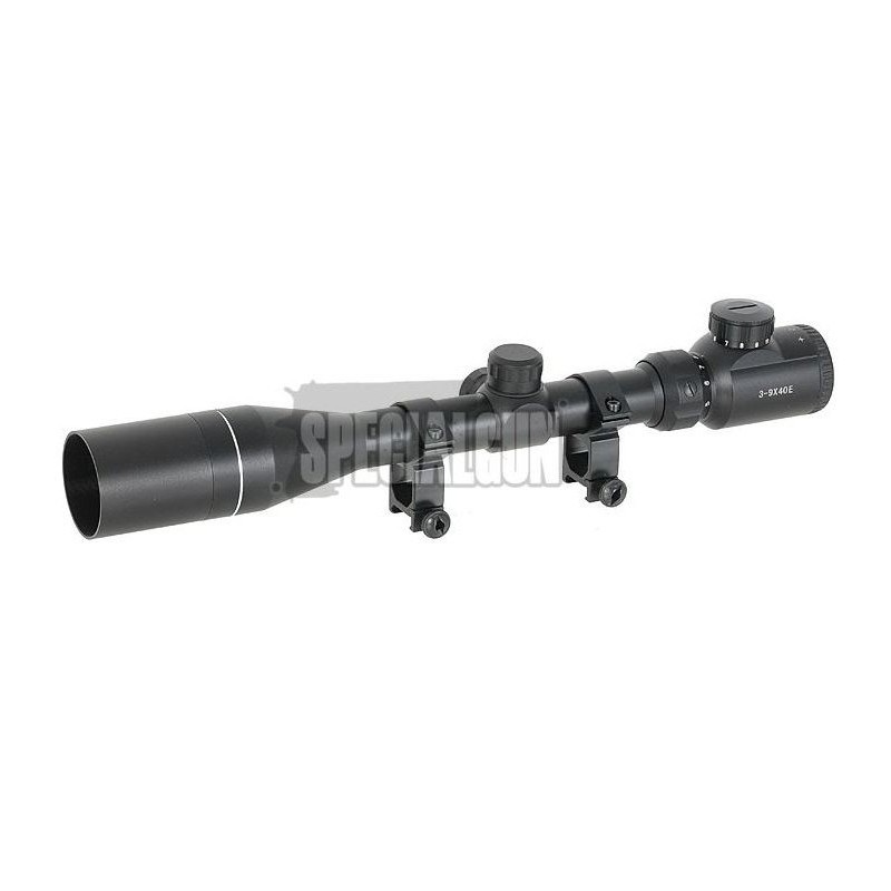 3-9X40 OPTIC WITH ZOOM AND ILLUMINATED RETICLE RIFLESCOPE 3-9X40 OPTIC WITH ZOOM AND ILLUMINATED RETICLE RIFLESCOPE