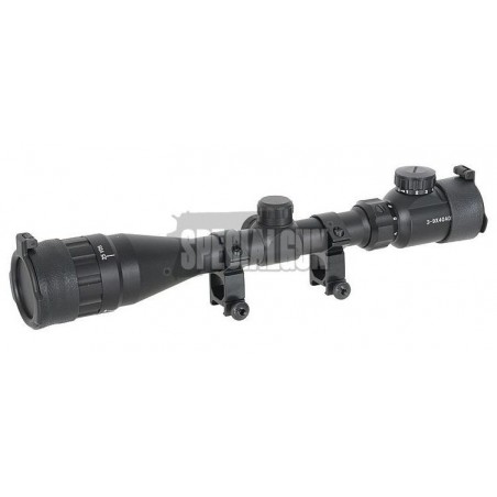 OPTICS 3-9X40 AOE ILLUMINATED RETICLE AND PARALLAX RIFLESCOPE