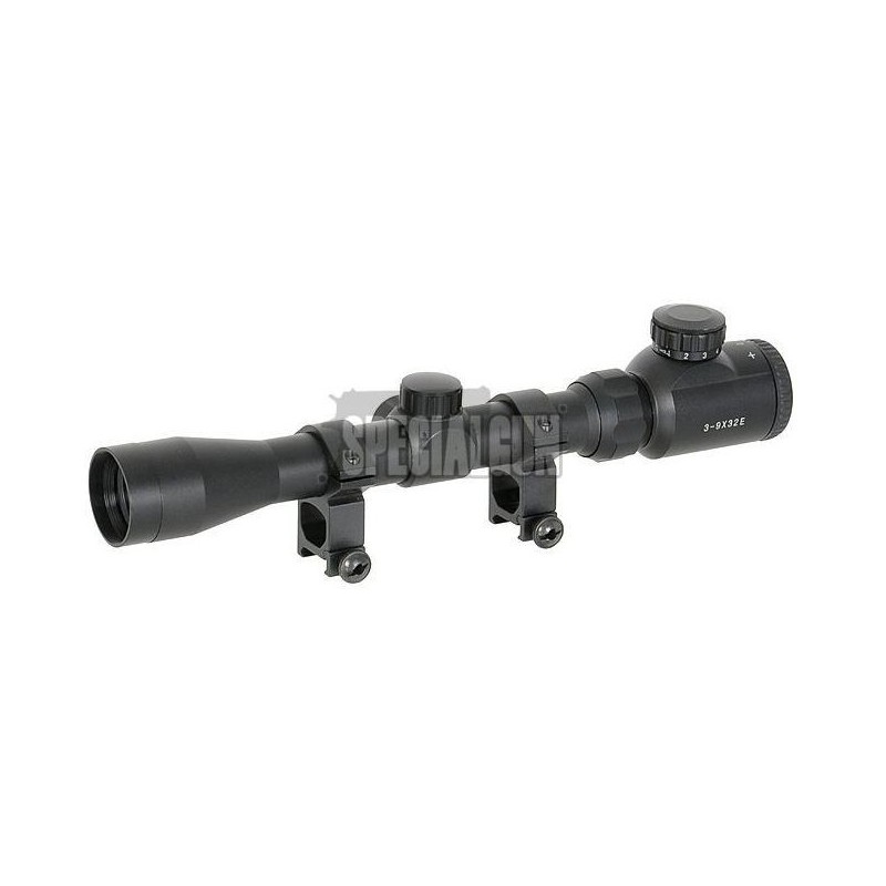 3-9X32 ILLUMINATED RETICLE OPTICS RIFLESCOPE
