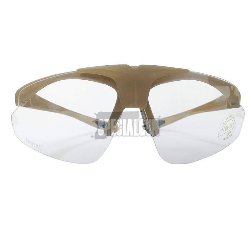 FLIP UP GLASSES CLEAR LENS ROYAL TAN FLIP UP GLASSES CLEAR LENS ROYAL TAN