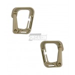CARABINER HOOK GRIMLOCK HARD PLASTIC 2PCS 101INC DESERT CARABINER HOOK GRIMLOCK HARD PLASTIC 2PCS 101INC DESERT