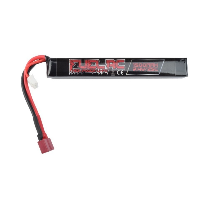 BATTERIA LIPO 7.4V 1500 mAH 25C FUEL DEANS