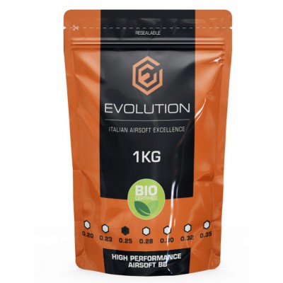 PALLINI EVOLUTION BIODEGRADABILI 0.25 gr BUSTA DA 1kg BIANCHI