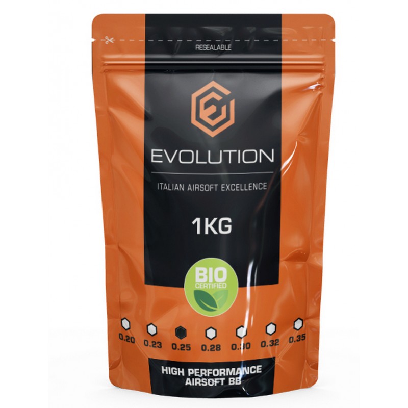 PALLINI EVOLUTION BIODEGRADABILI 0.25 gr BUSTA DA 1kg BIANCHI