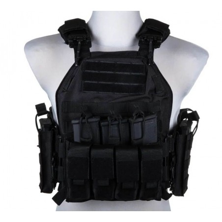 TACTICAL VEST PLATE CARRIER SGANCIO RAPIDO GFC NERO