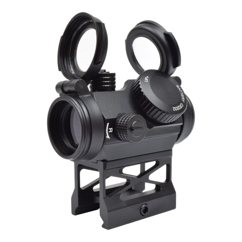 RED DOT SIGHT CON RIALZO 1" PUNTO ROSSO/VERDE NERO JS TACTICAL RED DOT SIGHT CON RIALZO 1" PUNTO ROSSO/VERDE NERO JS TACTICAL
