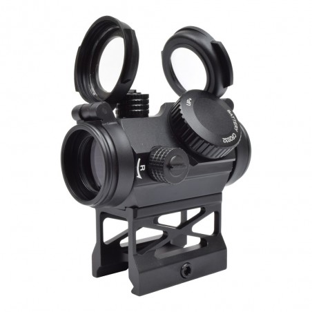 RED DOT SIGHT CON RIALZO 1" PUNTO ROSSO/VERDE NERO JS TACTICAL