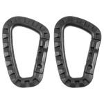 2 PEZZI MOSCHETTONE GRANDE PLASTICA DURA MFH NERO