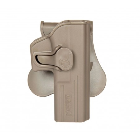 FONDINA IN POLIMERO PER GLOCK 17/18/34 DESTRA AMOMAX COYOTE