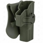 FONDINA IN POLIMERO PER GLOCK 17/18/34 DESTRA AMOMAX VERDE OD