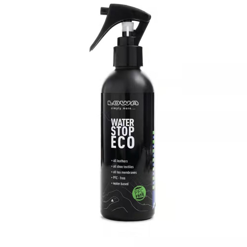 SPRAY IMPERMEABILIZZANTE WATER STOP ECO 200 ml LOWA SPRAY IMPERMEABILIZZANTE WATER STOP ECO 200 ml LOWA