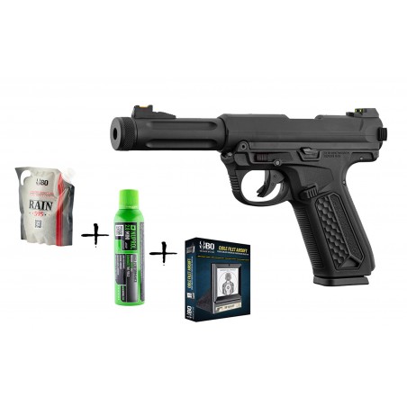 PISTOLA AAP01 ACTION ARMY + 3000 PALLINI + GAS NUPROL 2.0 MINI + BERSAGLIO