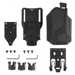 FONDINA UNIVERSALE PER PISTOLE CON TORCIA X300A WOSPORT NERO