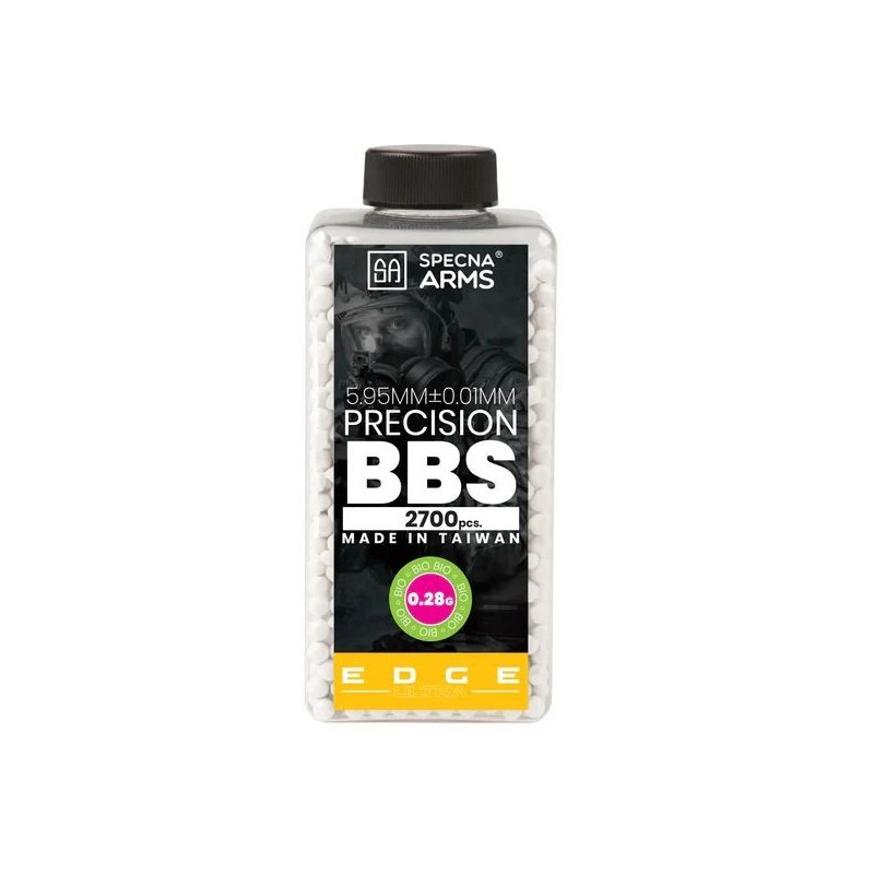 BOTTIGLIA PALLINI BIO BIANCHI 0.28 gr SPECNA ARMS EDGE ULTRA 2700 pz BOTTIGLIA PALLINI BIO BIANCHI 0.28 gr SPECNA ARMS EDGE ULTRA 2700 pz