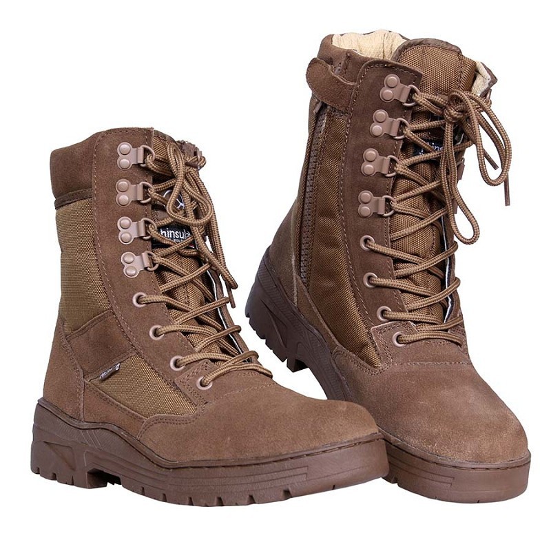 ANFIBI MILITARI SNIPER ZIP YKK FOSTEX MARRONE ANFIBI MILITARI SNIPER ZIP YKK FOSTEX MARRONE