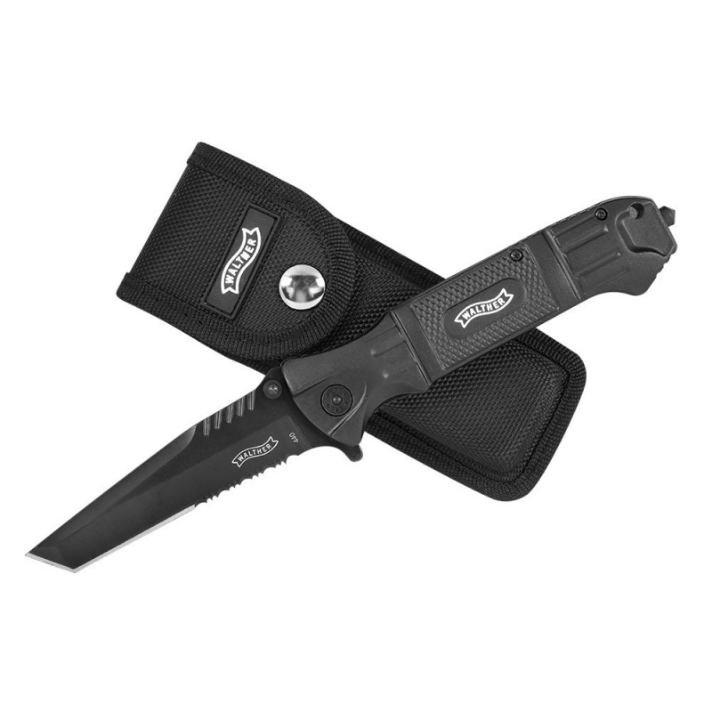 COLTELLO TATTICO BLACK TAC TANTO KNIFE WALTHER COLTELLO TATTICO BLACK TAC TANTO KNIFE WALTHER