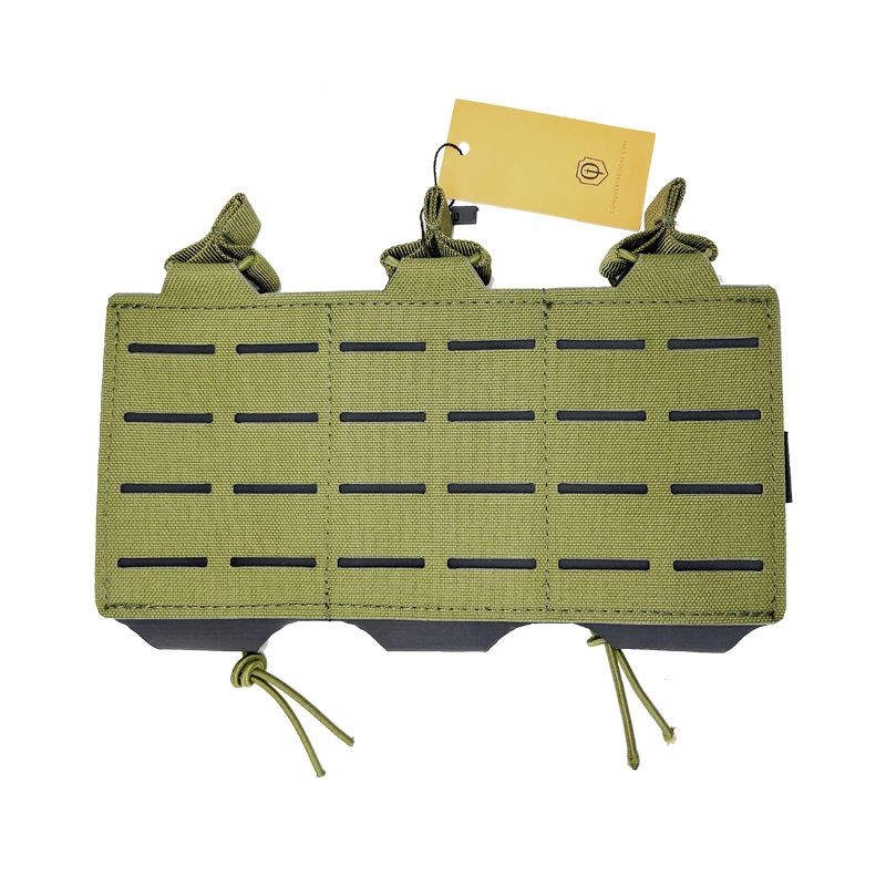 TASCA CARICATORI M4/M16 TRIPLA LASERCUT CONQUER VERDE OD