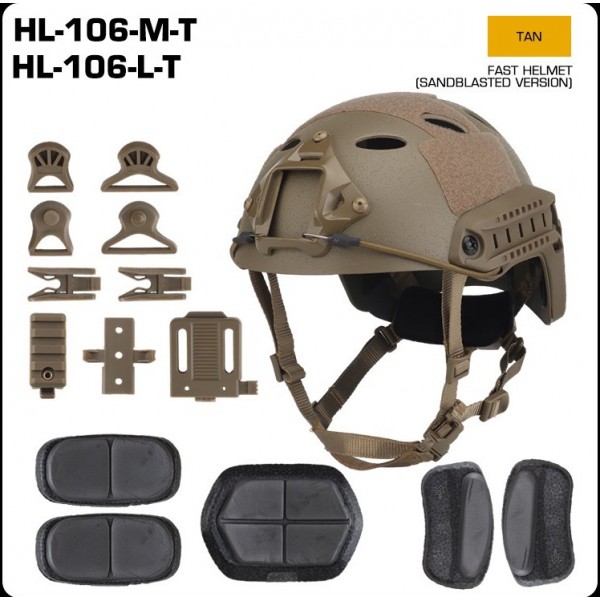ELMETTO FAST PJ CON ROTELLA WOSPORT TAN