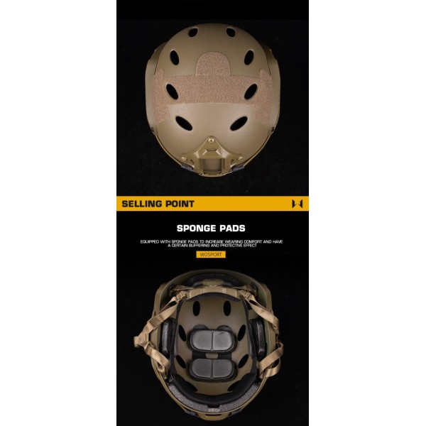 ELMETTO FAST PJ CON ROTELLA WOSPORT TAN