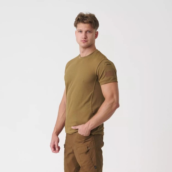 T-SHIRT TACTICAL TOPCOOL CON VELCRO HELIKON-TEX VERDE OD