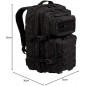 ZAINO MILITARE 45 lt MILTEC NERO ZAINO MILITARE 45 lt MILTEC NERO