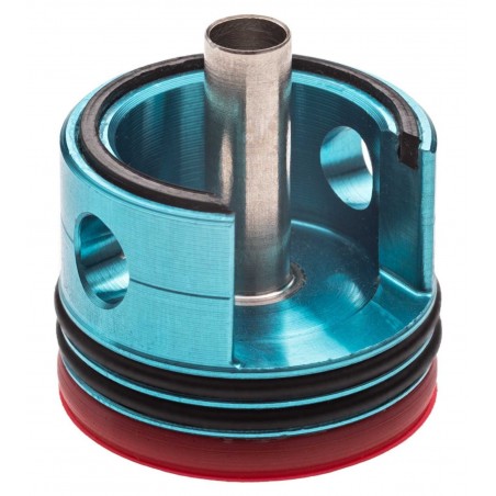 TESTA CILINDRO IN ERGAL Ver.2 DOPPIO ORING PAD ROSSO FPS-SOFTAIR